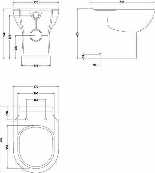 Additional image for 1000mm Vanity Unit Suite With BTW Unit, Pan & Seat.