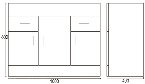 Additional image for 1000mm Vanity Unit Suite With BTW Unit, Pan & Seat.