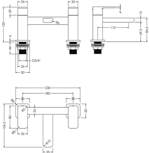 Additional image for Bath Filler Tap (Matt Black).