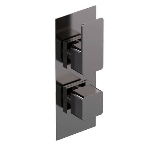 Additional image for Concealed Thermostatic Shower Valve (2 Outlets, Gun Metal).