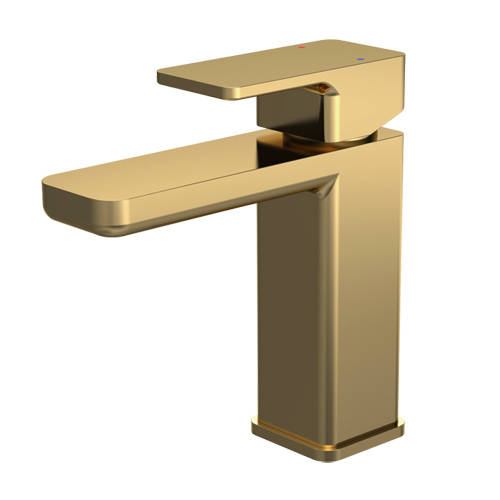 Additional image for Basin Mixer Tap With Push Button Waste (Brushed Brass).