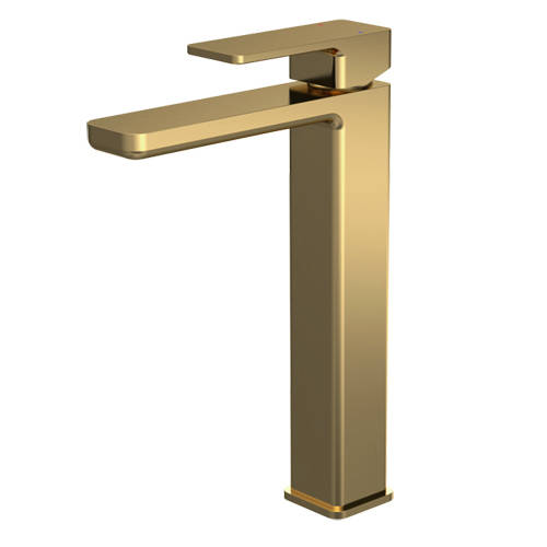 Additional image for Tall Basin Mixer Tap (Brushed Brass).