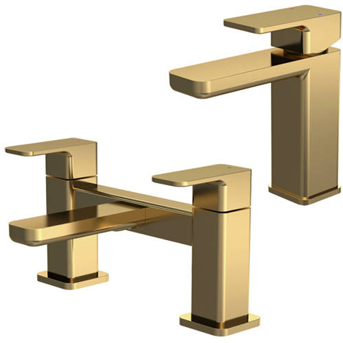 Additional image for Basin & Bath Filler Tap Pack (Brushed Brass).