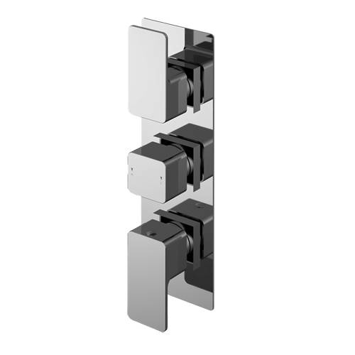 Additional image for Concealed Thermostatic Shower Valve (3 Outlets, Chrome).