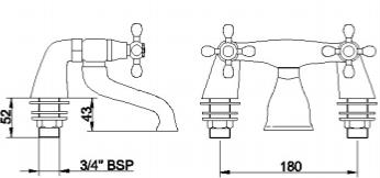 Additional image for Bath Filler Tap (Chrome).