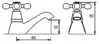 Additional image for Basin Taps (Pair, Chrome).