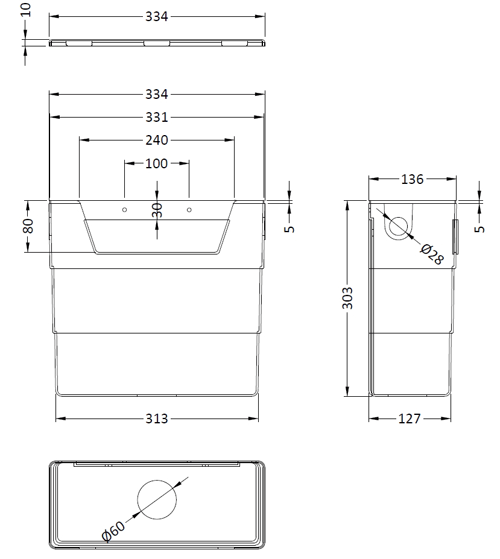 Additional image for Concealed Toilet Cistern With Dual Push Button Flush.