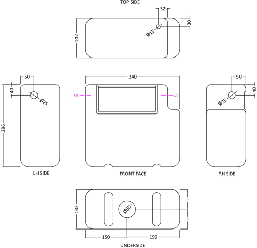 Additional image for Concealed Toilet Cistern With Dual Push Button Flush.