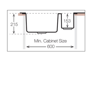 Additional image for Inset Kitchen Sink (1000/500mm, Black & Stainless Steel).