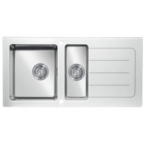 Additional image for Inset Kitchen Sink (1000/500mm, White & Stainless Steel).