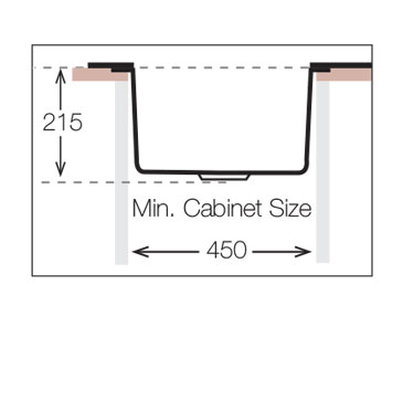 Additional image for Inset Kitchen Sink (860/500mm, Black & Stainless Steel).