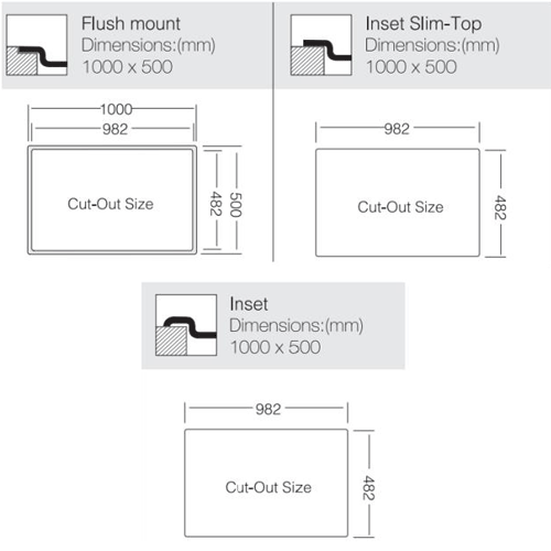 Additional image for Flush Mount Kitchen Sink (1000/500mm, S Steel, RH).