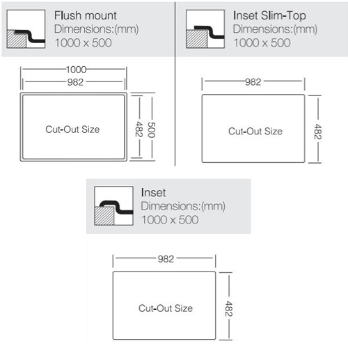 Additional image for Inset Slim Top Kitchen Sink (1000/500mm, S Steel, LH).