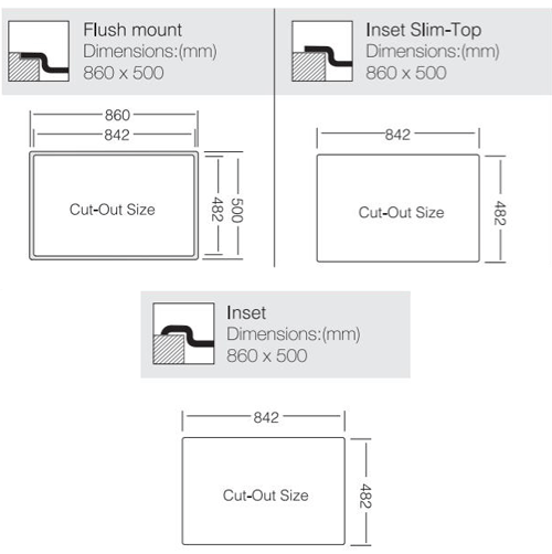 Additional image for Flush Mount Kitchen Sink (860/500mm, S Steel, LH).