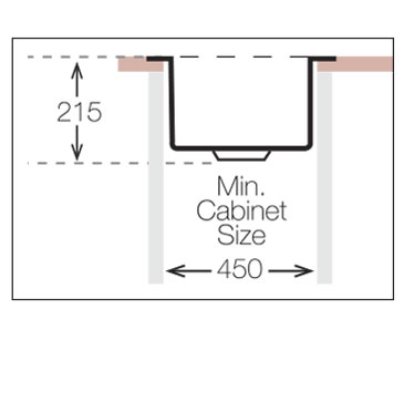 Additional image for Flush Mount Kitchen Sink (400/450mm, S Steel).