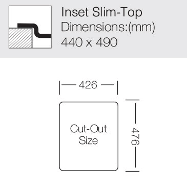 Additional image for Inset Slim-Top Kitchen Sink (400/450mm, S Steel).