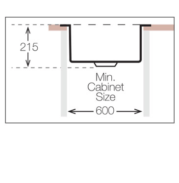 Additional image for Inset Slim-Top Kitchen Sink (500/400mm, S Steel).