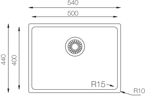 Additional image for Inset Slim-Top Kitchen Sink (500/400mm, S Steel).