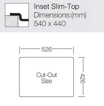 Additional image for Inset Slim-Top Kitchen Sink (500/400mm, S Steel).