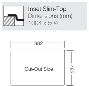 Additional image for Inset Slim Top Kitchen Sink (1000/500mm, S Steel, RH).