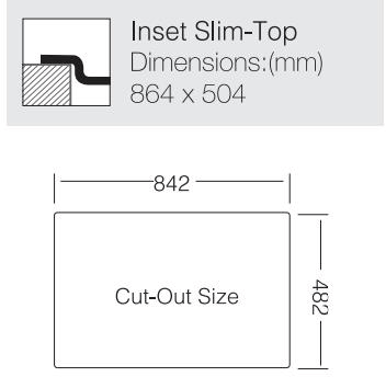 Additional image for Inset Slim Top Kitchen Sink (860/500mm, S Steel, LH).
