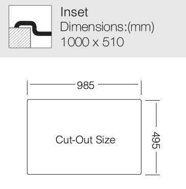 Additional image for Inset Kitchen Sink (1000/510mm, S Steel, RH).