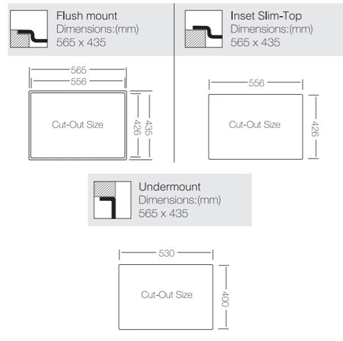 Additional image for Inset Slim Top Kitchen Sink (565/435mm, Rose Gold).