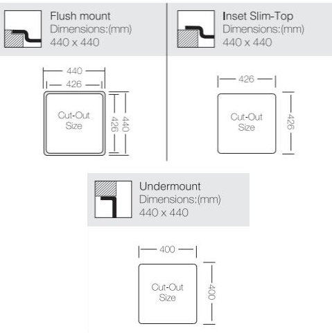 Additional image for Inset Slim Top Kitchen Sink (440/440mm, S Steel).