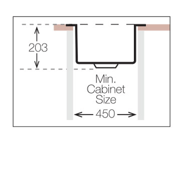 Additional image for Flush Mount Kitchen Sink (450/505mm, Rose Gold).