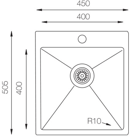 Additional image for Flush Mount Kitchen Sink (450/505mm, Rose Gold).