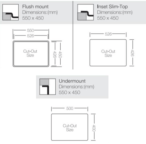 Additional image for Inset Slim Top Kitchen Sink (550/450mm, S Steel).