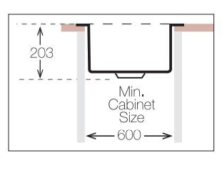 Additional image for Flush Mount Kitchen Sink (550/505mm, Black).