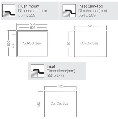 Additional image for Flush Mount Kitchen Sink (550/505mm, Titanium).