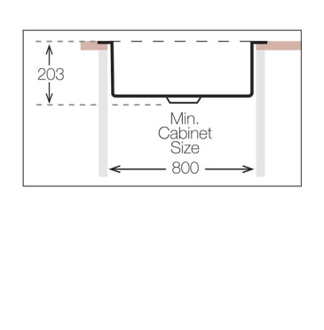 Additional image for Flush Mount Kitchen Sink (785/440mm, S Steel).