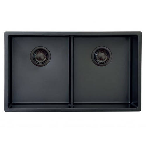 Additional image for Flush Mount Kitchen Sink (740/440mm, Black).