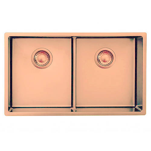 Additional image for Inset Slim Top Kitchen Sink (740/440mm, Rose Gold).