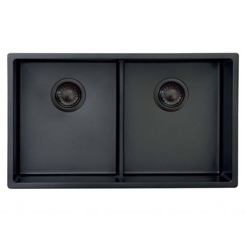 Additional image for Undermount Kitchen Sink (740/440mm, Black).