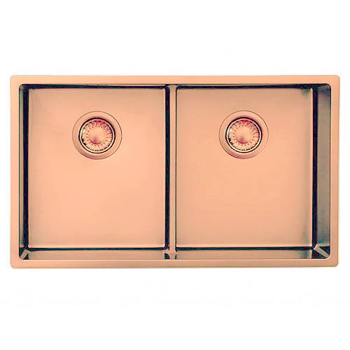 Additional image for Undermount Kitchen Sink (740/440mm, Rose Gold).