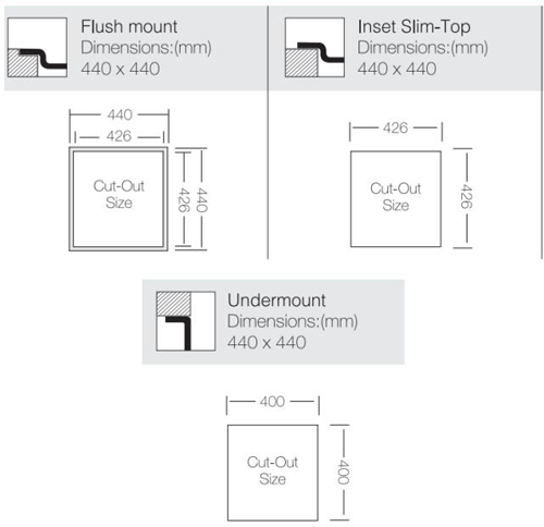 Additional image for Undermount Kitchen Sink (440/440mm, S Steel).