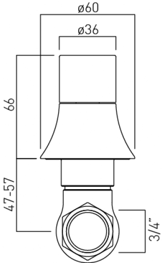 Additional image for 3/4" Stop Shower Valve (Chrome) CLEARANCE.