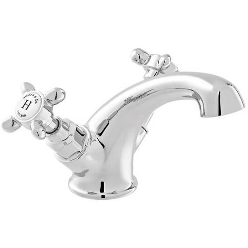 Additional image for Basin & Bath Shower Mixer Tap Pack With Crosshead Handles (Chrome).