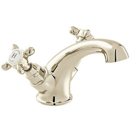Additional image for Basin & Bath Filler Tap Pack With Crosshead Handles (Bright Nickel).