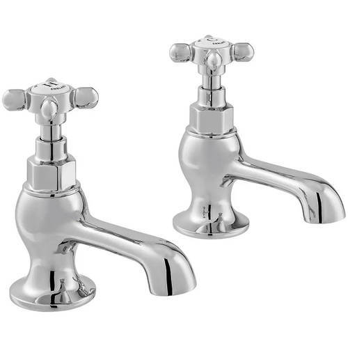Additional image for Basin & Bath Tap Pack With Crosshead Handles (Chrome).