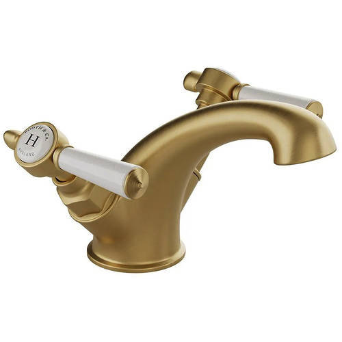 Additional image for Mono Basin & Bidet Tap Pack With Lever Handles (Brushed Brass).