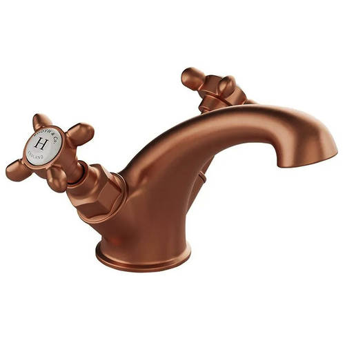 Additional image for Mono Basin Mixer Tap With Crosshead Handles (Brushed Bronze).