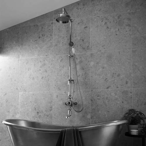 Additional image for Thermostatic Shower Column With 3 Outlets (Chrome).