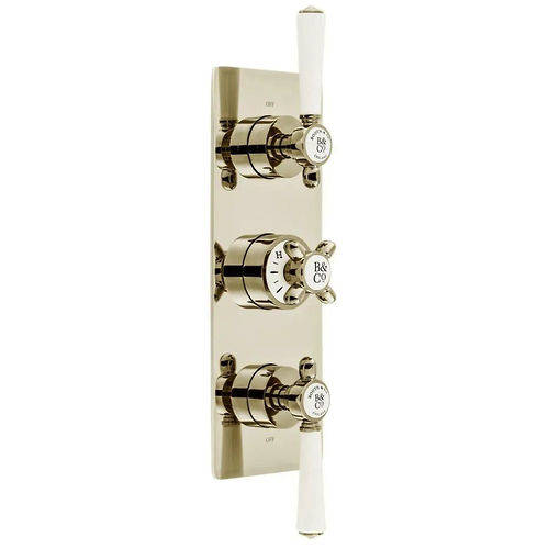 Additional image for Thermostatic Shower Valve With Fixed Head & Mini Shower Kit (Bright Nickel).