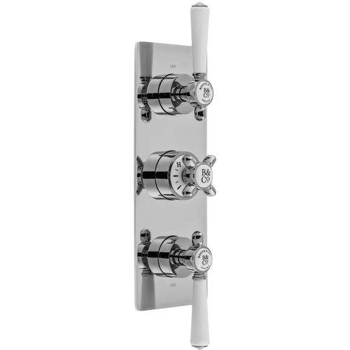 Additional image for Thermostatic Shower Valve With 2 Outlets (Chrome).