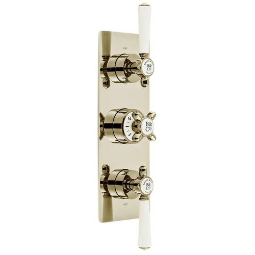 Additional image for Thermostatic Shower Valve With 3 Outlets (Bright Nickel).