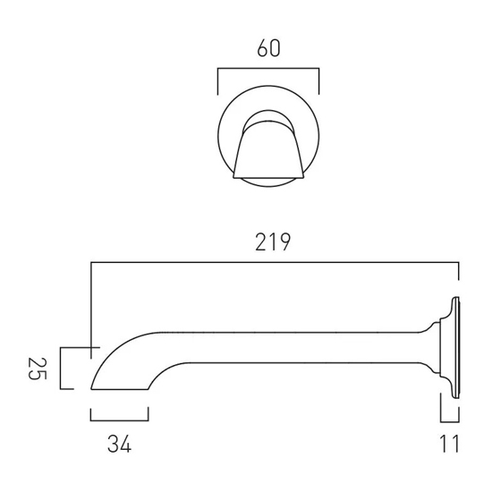 Additional image for Thermostatic Shower Valve With Slide Rail Kit, Head & Bath Spout (Bright Nickel).